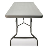 Iceberg IndestrucTable Commercial Folding Table, Rectangular, 96" x 30" x 29", Charcoal Top, Charcoal Base/Legs (ICE65537) Each