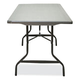Iceberg IndestrucTable Commercial Folding Table, Rectangular, 72" x 30" x 29", Charcoal Top, Charcoal Base/Legs (ICE65527) Each