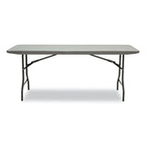 Iceberg IndestrucTable Commercial Folding Table, Rectangular, 72" x 30" x 29", Charcoal Top, Charcoal Base/Legs (ICE65527) Each