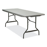 Iceberg IndestrucTable Commercial Folding Table, Rectangular, 72" x 30" x 29", Charcoal Top, Charcoal Base/Legs (ICE65527) Each