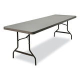 Iceberg IndestrucTable Commercial Folding Table, Rectangular, 96" x 30" x 29", Charcoal Top, Charcoal Base/Legs (ICE65537) Each