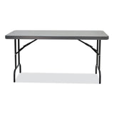 Iceberg IndestrucTable Commercial Folding Table, Rectangular, 60" x 30" x 29", Charcoal Top, Charcoal Base/Legs (ICE65517) Each