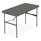 Iceberg IndestrucTable Commercial Folding Table, Rectangular, 48" x 24" x 29", Charcoal Top, Charcoal Base/Legs (ICE65507) Each