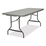 Iceberg IndestrucTable Commercial Folding Table, Rectangular, 72" x 30" x 29", Charcoal Top, Charcoal Base/Legs (ICE65527) Each
