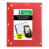 Five Star® Two-Pocket Portfolio Clear View, 11" x 8.5", Randomly Assorted (MEA33452) Each