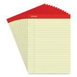 Universal® Perforated Ruled Writing Pads, Wide/Legal Rule, Red Headband, 50 Canary-Yellow 8.5 x 11.75 Sheets, Dozen (UNV10630) Case of 12