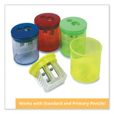 The Pencil Grip™ Eisen Sharpeners, Two-Hole, 1.5 x 1.75, Randomly Assorted Color (TPGESN51301) Each