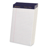 Ampad® Gold Fibre Writing Pads, Narrow Rule, 50 White 5 x 8 Sheets, 4/Pack (TOP20018) Pack of 4