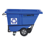 Rubbermaid® Commercial Rotomolded Recycling Tilt Truck, 1 cu yd, 1,250 lb Capacity, Plastic/Steel Frame, Blue (RCP2089826) Each