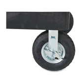 Rubbermaid® Commercial Heavy-Duty Utility Cart with Lipped Shelves, Plastic, 2 Shelves, 500 lb Capacity, 17.13" x 38.5" x 38.88", Black (RCP450088BK) Each