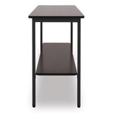 Iceberg OfficeWorks One-Shelf Utility Table, Rectangular, 47.25" x 17.7" x 29.5", Walnut Top, Black Base/Legs (ICE69124) Each