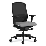 HON® Nucleus Series Recharge Task Chair, 16.63 to 21.13 Seat Height, Frost Seat, Black Back, Black Base (HONNR12SAMC22BT) Each