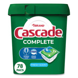 Cascade® ActionPacs, Fresh Scent, 40.9 oz Tub, 78/Tub, 2 Tubs/Carton (PGC99269) Case of 2
