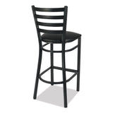 JMC Furniture White Horse Series Barstools, Supports Up to 300 lb, 29.5" Seat Height, Black Seat/Back, Black Frame (JMCWHBSBLK) Each
