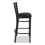 JMC Furniture White Horse Series Barstools, Supports Up to 300 lb, 29.5" Seat Height, Black Seat/Back, Black Frame (JMCWHBSBLK) Each