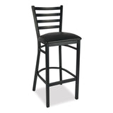 JMC Furniture White Horse Series Barstools, Supports Up to 300 lb, 29.5" Seat Height, Black Seat/Back, Black Frame (JMCWHBSBLK) Each