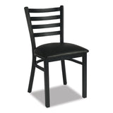 JMC Furniture White Horse Series Side Chairs, Supports Up to 300 lb, 18" Seat Height, Black Seat, Black Back, Black Base (JMCWHCBLK) Each