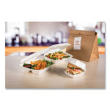 Dart® Foam Hinged Lid Containers, 3-Compartment, 9.25 x 9.5 x 3, White, 200/Carton (DCC95HT3R) Case of 200