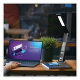 OttLite Wellness Series Rise LED Desk Lamp with Digital Display, 12" to 19" High, Black (OTTCSE13G59) Each