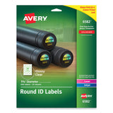 Avery® Round Print-to-the Edge Labels with SureFeed and EasyPeel, 1.67" dia, Glossy Clear, 500/PK (AVE6582) Pack of 500
