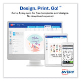 Avery® Matte White Sure Feed Labels, 2 1/2" Diameter, 9/Sheet, 25 Total Sheets, 225 Total Labels (AVE22562) Pack of 225