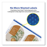 Avery® Textured Arched Print-to-the-Edge Labels, Laser Printers, 3 x 2.25, White, 9/Sheet, 10 Sheets/Pack (AVE22809) Pack of 90