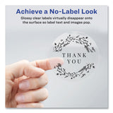Avery® Round Print-to-the Edge Labels with Sure Feed and Easy Peel, 2" dia, Glossy Clear, 120/PK (AVE22825) Pack of 120