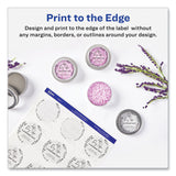 Avery® Round Print-to-the Edge Labels with Sure Feed and Easy Peel, 2" dia, Glossy Clear, 120/PK (AVE22825) Pack of 120