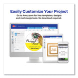 Avery® Print-to-the Edge Labels w/Scalloped Edge, 2 1/2" dia, Pearl Ivory, 72/PK (AVE22836) Pack of 72