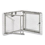 Iceberg Bifold Resin Folding Table, Rectangular, 48" x 23.6" x 29.1", White Granite Top, Gray Base/Legs, 2/Pack (ICE61243) Each