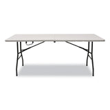 Iceberg Bifold Resin Folding Table, Rectangular, 70.9" x 29.1" x 30", White Granite Top, Gray Base/Legs, 2/Pack (ICE61263) Each