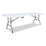 Iceberg Bifold Resin Folding Table, Rectangular, 94.5" x 29.9" x 30", White Granite Top, Gray Base/Legs, 2/Pack (ICE61273) Each