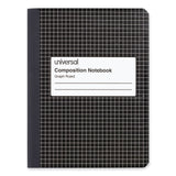 Universal® Quad Rule Composition Book, Quadrille Rule (4 sq/in), Black Marble Cover, (100) 9.75 x 7.5 Sheets (UNV20950) Each