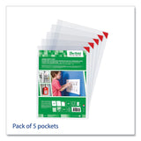 djois® by Tarifold Kang Magnetic Closure Repositionable Pocket, 14 x 11, Clear Frame, 5/Pack (TFIP194750) Pack of 5