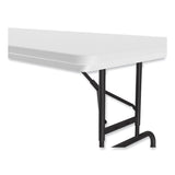 Correll® Adjustable Folding Tables, Rectangular, 96" x 30" x 22" to 32", Gray Top, Black Legs, 4/Pallet, Ships in 4-6 Business Days (CRLRA3096234P) Each