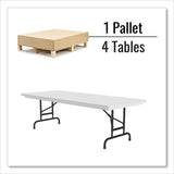 Correll® Adjustable Folding Tables, Rectangular, 96" x 30" x 22" to 32", Gray Top, Black Legs, 4/Pallet, Ships in 4-6 Business Days (CRLRA3096234P) Each