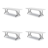 Correll® Adjustable Folding Tables, Rectangular, 96" x 30" x 22" to 32", Gray Top, Black Legs, 4/Pallet, Ships in 4-6 Business Days (CRLRA3096234P) Each