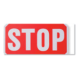 Tatco Handheld Stop Sign, 18" Red/White Face, White Graphics (TCO17520) Each
