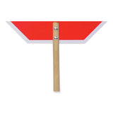 Tatco Handheld Stop Sign, 18" Red/White Face, White Graphics (TCO17520) Each