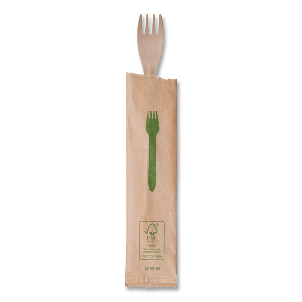 Eco-Products® Wood Cutlery, Fork, Natural, 500/Carton (ECOEPS212W)