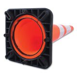 Tatco Traffic Cone, 10.75 x 10.75 x 28, Orange/Silver/Black (TCO35500) Each