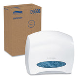 Kimberly-Clark Professional* JRT Jr. Escort Jumbo Roll Bath Tissue Dispenser, 16 x 5.75 x 13.88, Pearl White (KCC09508) Each