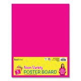 Royal Brites Premium Coated Poster Board, 11" x 14", Assorted Neon Colors, 5/Pack (GEO23500S) Pack of 5