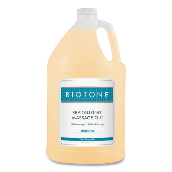 Biotone® Revitalizing Massage Oil, 1 gal Bottle, Unscented (BTNROU1G)