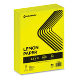 PrintWorks® Professional Color Paper, 24 lb Text Weight, 8.5 x 11, Lemon Yellow, 500/Ream (PRB00101) 1 Ream