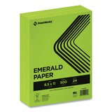 PrintWorks® Professional Color Paper, 24 lb Text Weight, 8.5 x 11, Emerald Green, 500/Ream (PRB00103) 1 Ream