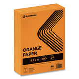 PrintWorks® Professional Color Paper, 24 lb Text Weight, 8.5 x 11, Orange, 500/Ream (PRB00104) 1 Ream