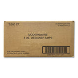 AJM Packaging Corporation Heavy Duty Cold Cups, 3 oz, Modernware Design, 2,400/Carton (AJMDC3MW012200A) Case of 2400