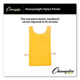 Champion Sports Heavyweight Pinnies, Nylon, One Size, Gold, 1/Dozen (CSINP1GD) Box of 12