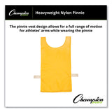 Champion Sports Heavyweight Pinnies, Nylon, One Size, Gold, 1/Dozen (CSINP1GD) Box of 12